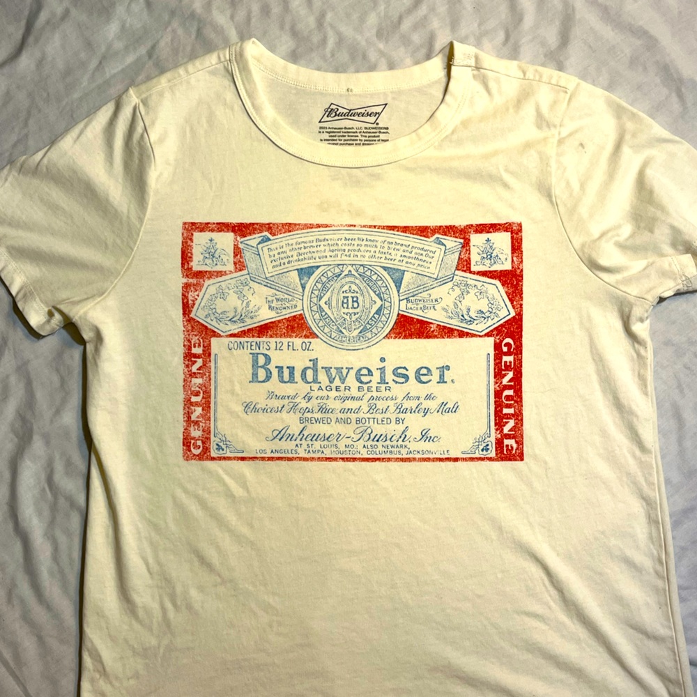 Vintage Budweiser discontinued, white tea